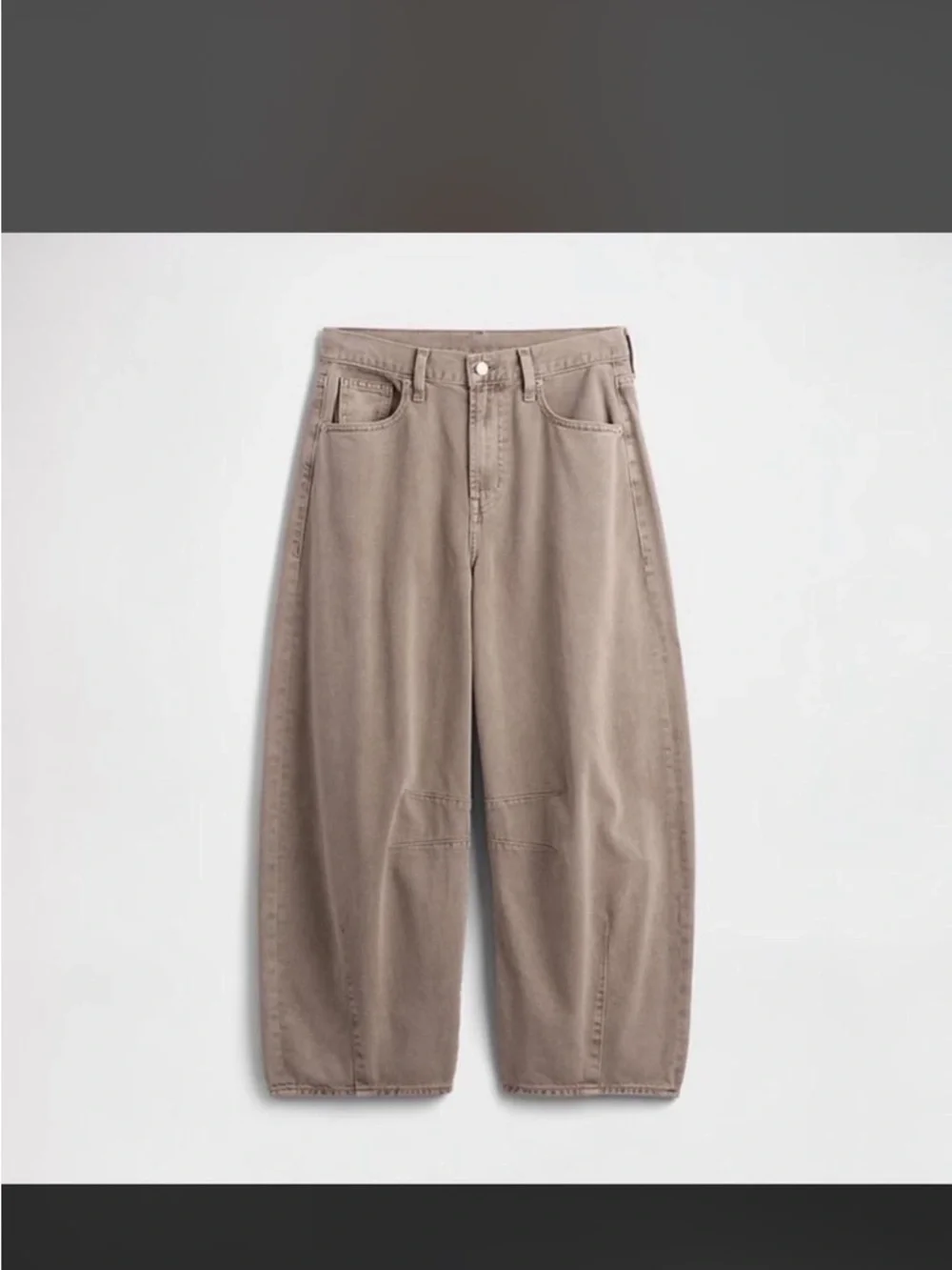 ❤️GAP HIGH RISE HORSESHOE BARREL JEAN-MUSHROOM-14/32 LONG-NWT❤️ - Picture 3 of 15